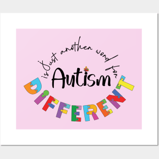 Autism is just another word for Different - Pink Posters and Art